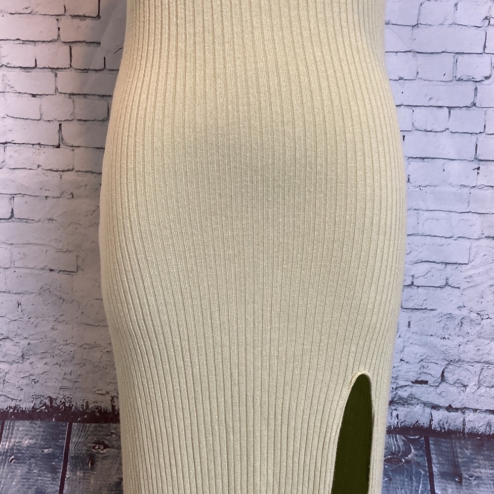 Reformation Bliss Ribbed Midi Dress Limon Sz XS Elevated Basic Sexy Vacation - Picture 6 of 16